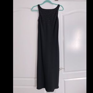 Jones New York Black Long Cocktail Dress w/ beads